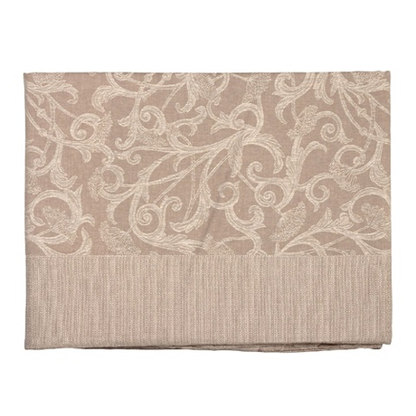 Скатерть OMBELLE perle светло-серый 170 х 300, 100% хлопок жаккард Blanc des Vosges 170 x 300