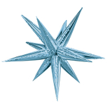 Шар фольгированный Звезда 3D 104 см (Голубой)