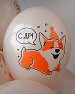 Связка из гелиевых шаров Лисенок с др!