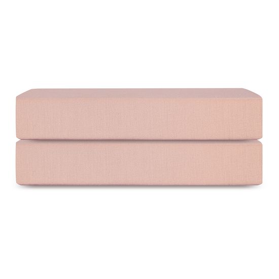 Простыня на резинке из премиального сатина цвета пыльной розы из коллекции essential, 160х200х30 см