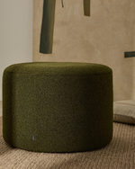 Пуф Kaeli со съемным чехлом из зеленого букле Ø 60 см