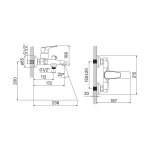 Смеситель для ванны 35к IDDIS ZODSB02i02WA "Zodiac"  без душ. аксессуаров ХРОМ