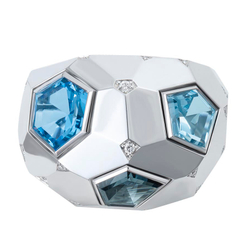 Кольцо с Топазами и Бриллиантами, R0190-1/1