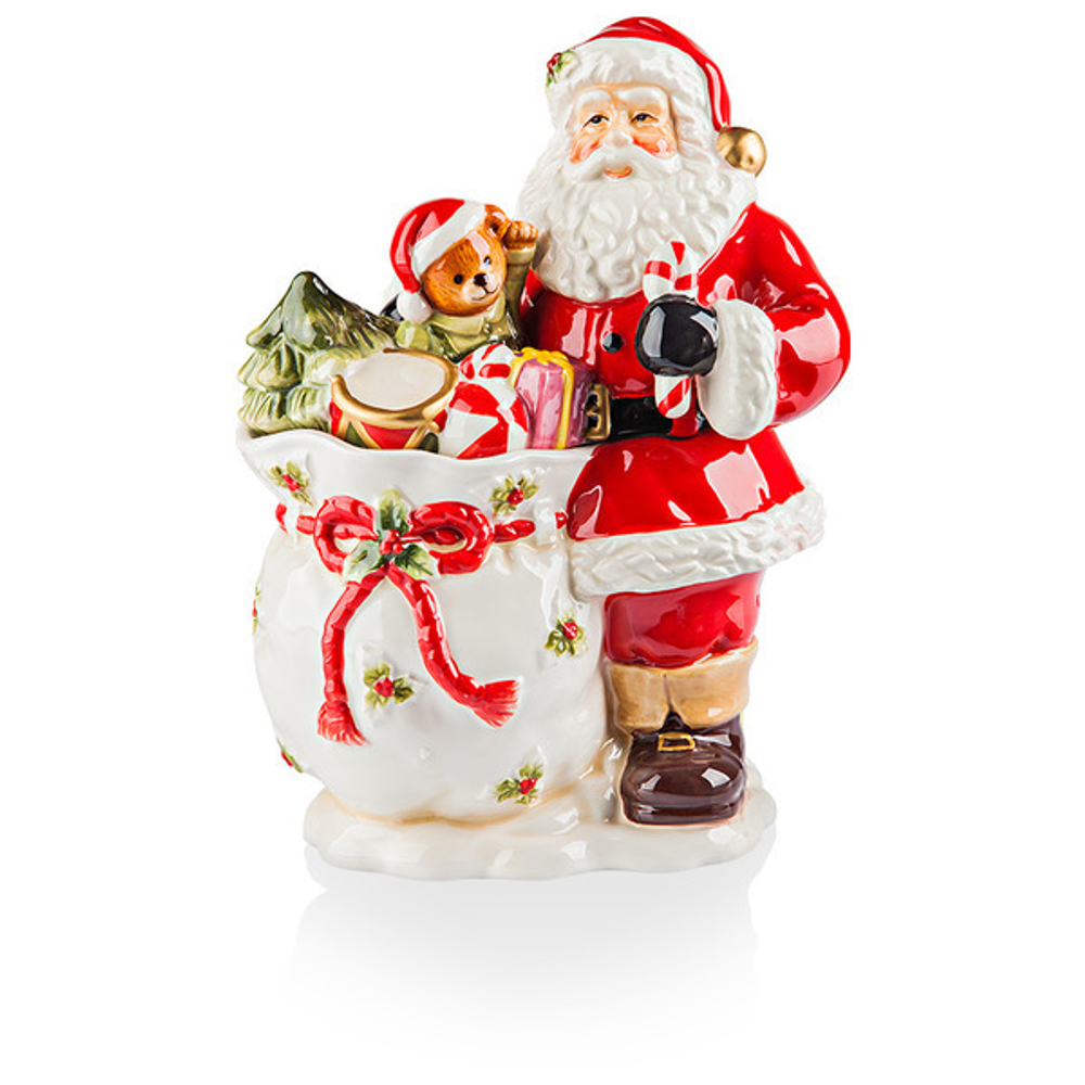Шкатулка 23см Санта с мешком Lamart