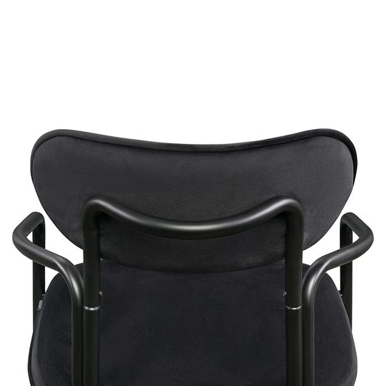 Стул ror, round, велюр, черный/черный