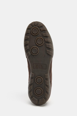 ZARA КОМБИНИРОВАННЫЕ БЕГОВЫЕ КРОССОВКИ, КОРИЧНЕВЫЙ