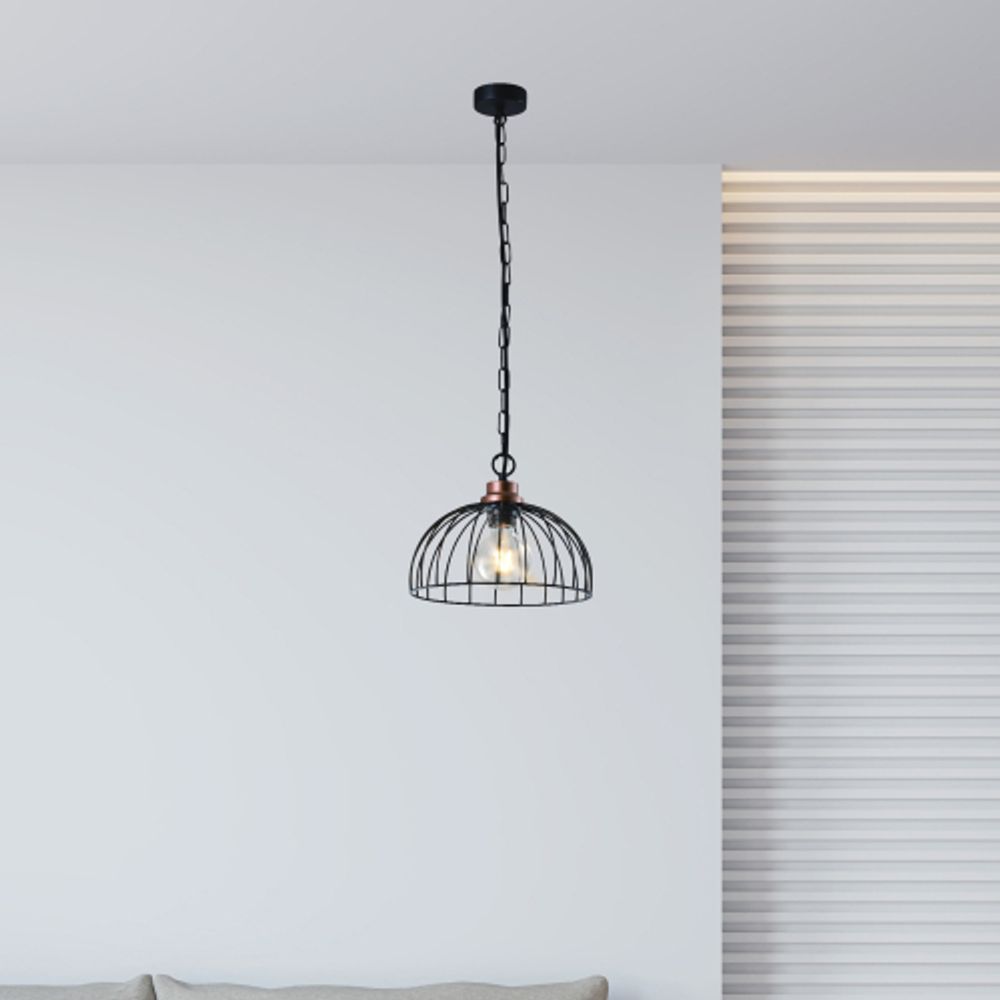 Светильник подвесной (подвес) Rivoli Agarola 1018-106 1 х Е27 40 Вт лофт - кантри | Rivoli