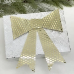 Бант на ёлку «Сияние» 20*26 см, Шампань