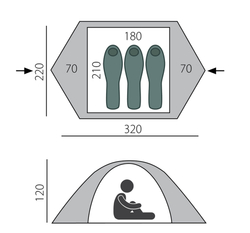 Палатка BTrace ION 3 [T0493]