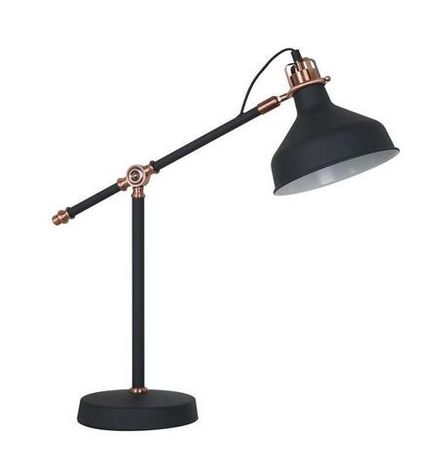 Светильник KD-425 С62 настол. Amsterdam 1хE27 40Вт 230В черн.+медь Camelion 13014