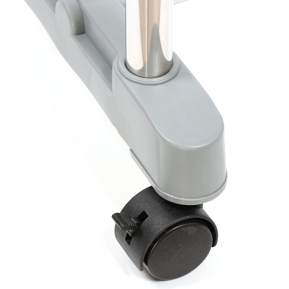 Вешалка напольная 145х43х160 см, Aqwin, мет-л, с колесами, VSY22, сер