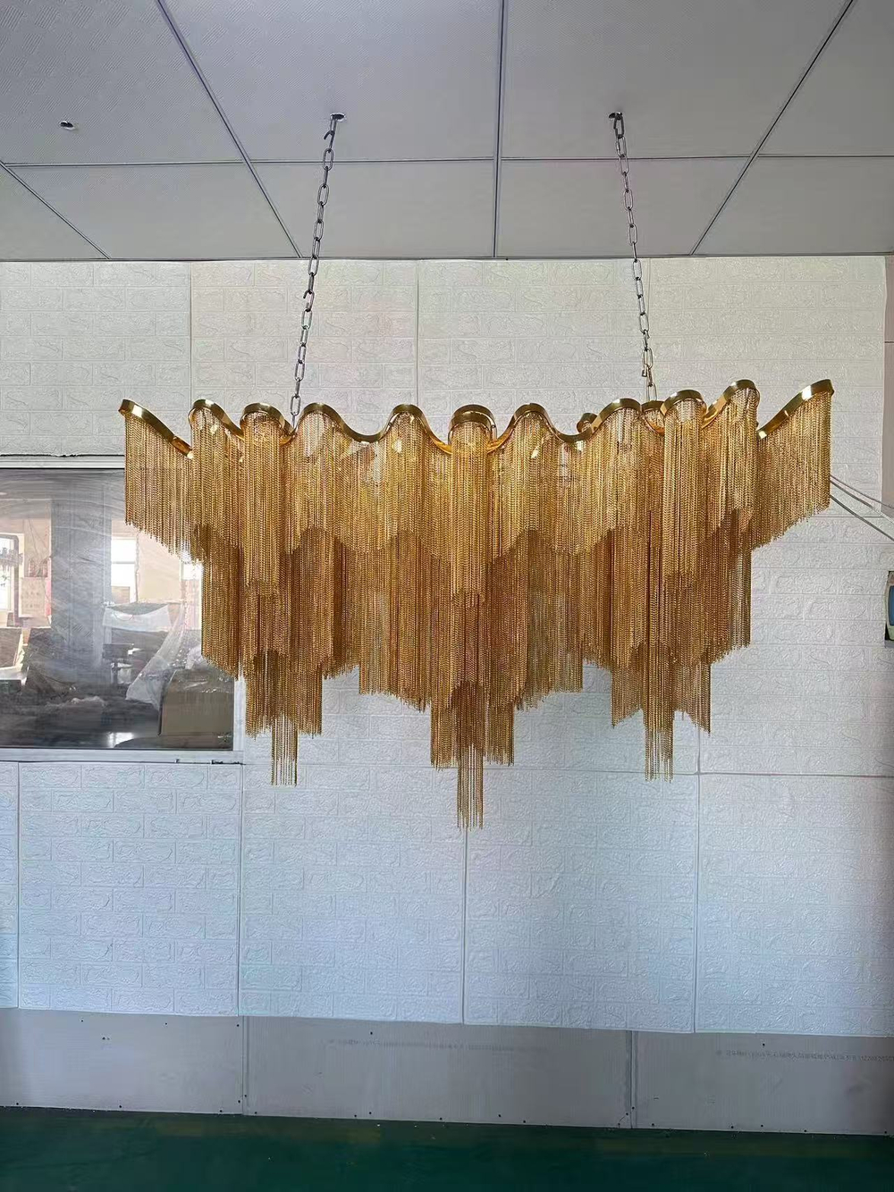 Pendant design lamp Stream by Terzani (Gold)