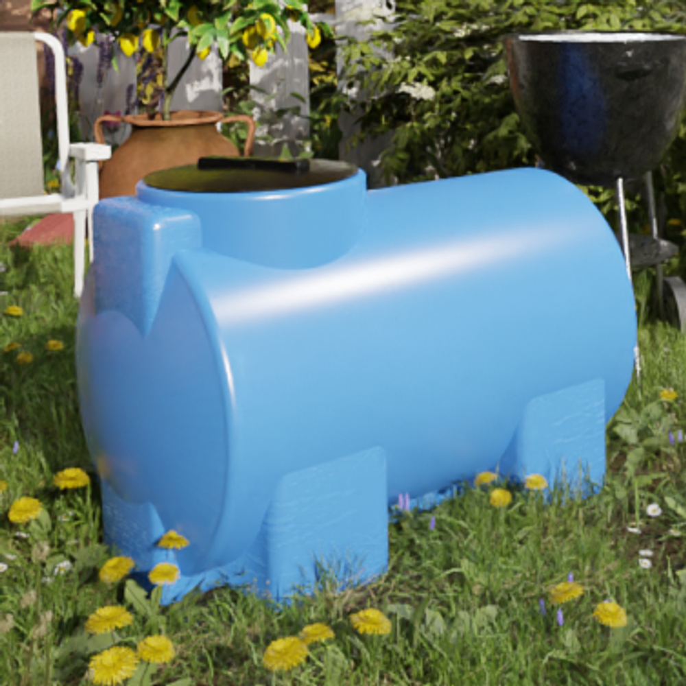 Емкость ЭВГ 500  Ирпласт цилиндрическая 500 л. (550 л.) горизонтальный (1220x734x840см;20кг;голубой) - арт.560325