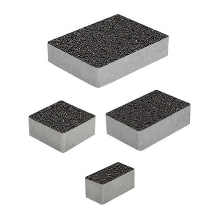 Тротуарная плитка МЮНХЕН - Гранит Черный, комплект из 4 видов плит