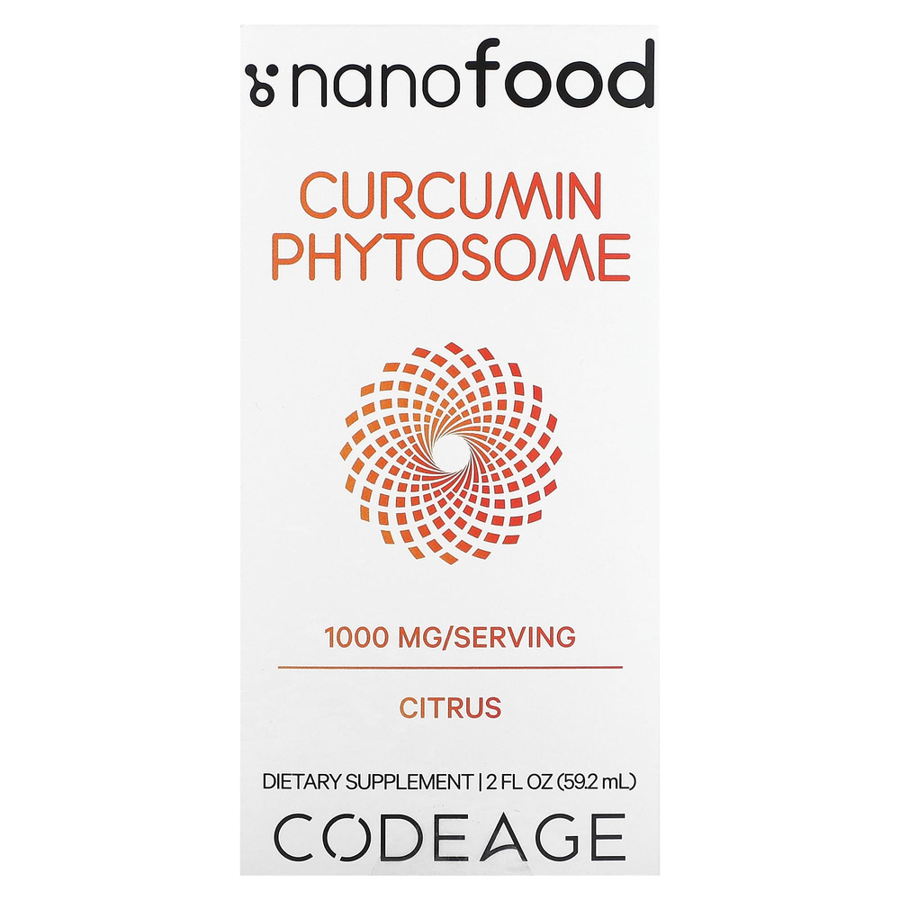 Codeage, Curcumin Phytosome, цитрусовые, 1000 мг, 59,2 мл (2 жидк. унц.)