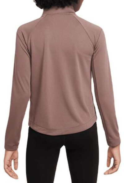 Футболка для девочки теннисная Nike Dri-Fit Long Sleeve Running Top - plum eclipse/reflective silver