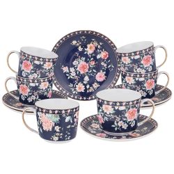 ЧАЙНЫЙ СЕРВИЗ LEFARD "GRACE" НА 6 ПЕР. 14 ПР. СИНИЙ (КОР=3НАБ.)