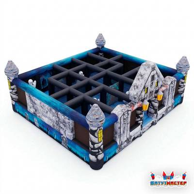 Надувной лабиринт страха «Загадки подземелья», 10×10×4 м