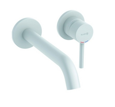 Смеситель для раковины Kludi Bozz WHITE настенный встраиваемый внешняя часть, белый матовый (382455376)