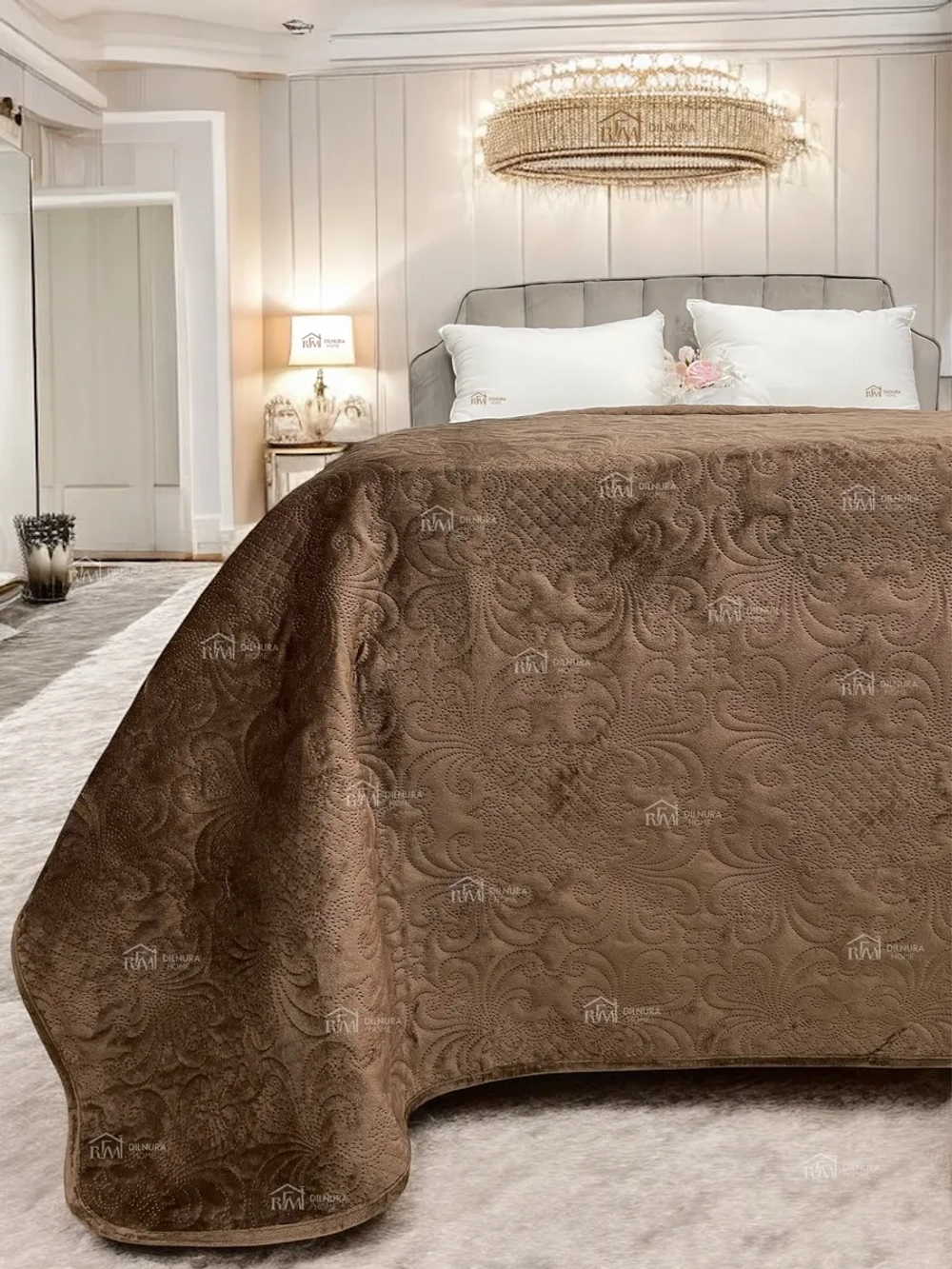 Покрывало 220х240 стеганое для кровати и дивана