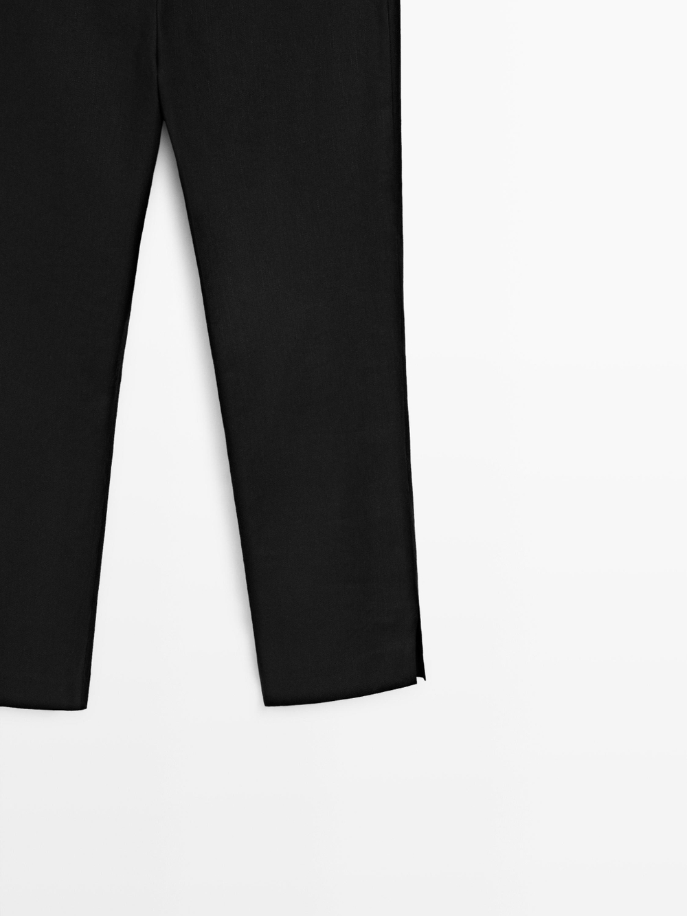 Massimo Dutti Капри из смеси льна, черный