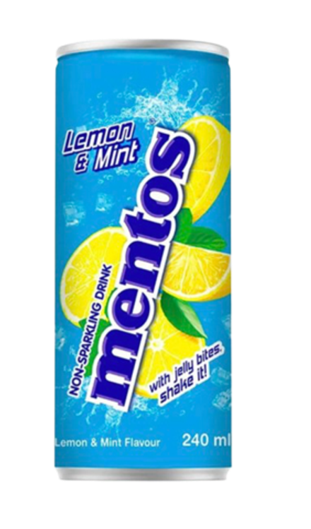 Напиток Mentos с кусочками желе со вкусом лимон и мята