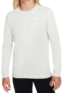 Футболка для мальчика теннисная Nike NSW Tee LS Embedded Futura B - light bone