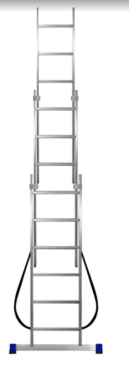 Лестница алюмин.  3секц*  6ступеней (1,73м-2,59м-3,41м) / МОНТАЖНИК