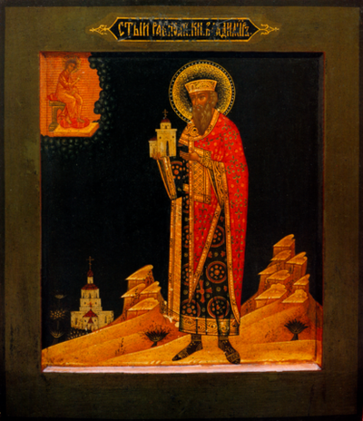 Икона святой великий князь Владимир на дереве на левкасе