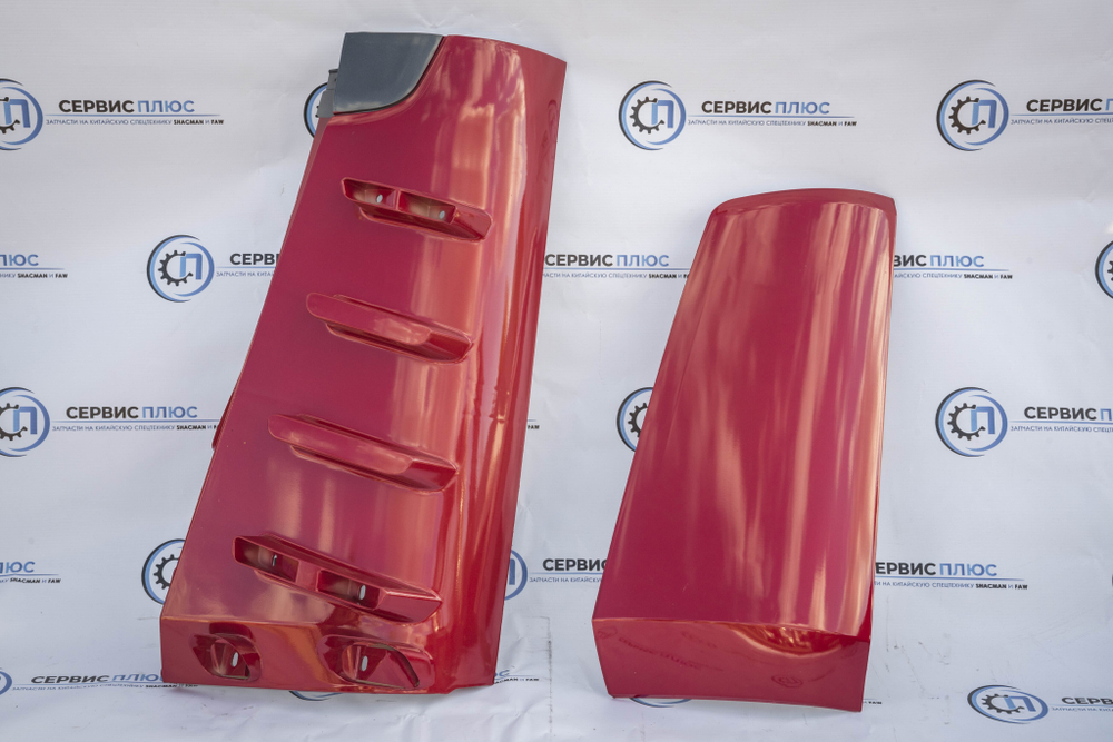 Обтекатель кабины красный левый в сборе Shacman X5000 DZ14251110520