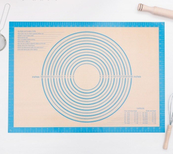 Армированный силиконовый коврик для раскатки теста и выпечки 71х50.5 см