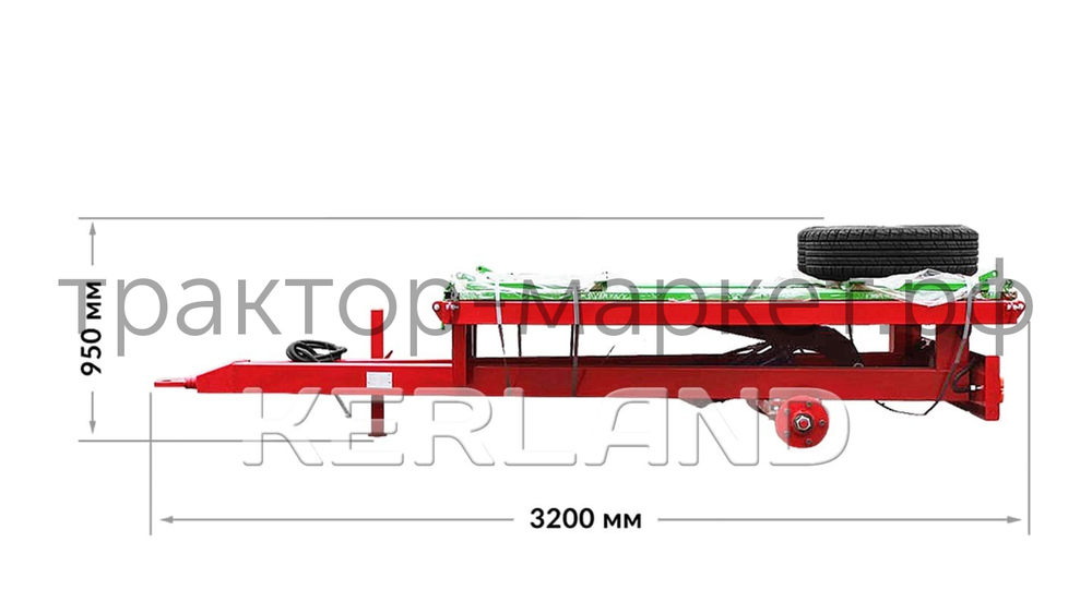 Прицеп Kerland | Керланд П-3210 с ПСМ к трактору (самосвальный)