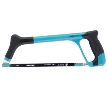 Ножовка по металлу "PIRANHA", 300 мм, трехкомпонентная металлопластиковая рамка Gross 77602