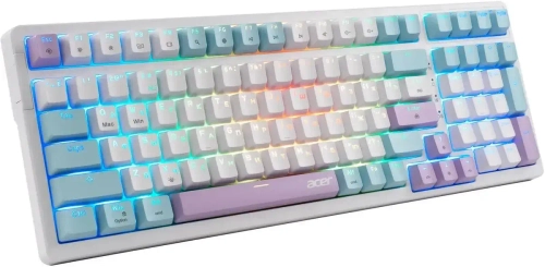 Клавиатура Acer OKW304 механическая белый USB Multimedia for gamer LED (ZL.KBDCC.01V)
