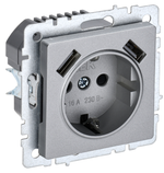 Розетка с заземлением  IEK BR-R14-16-U21-D31-K47
