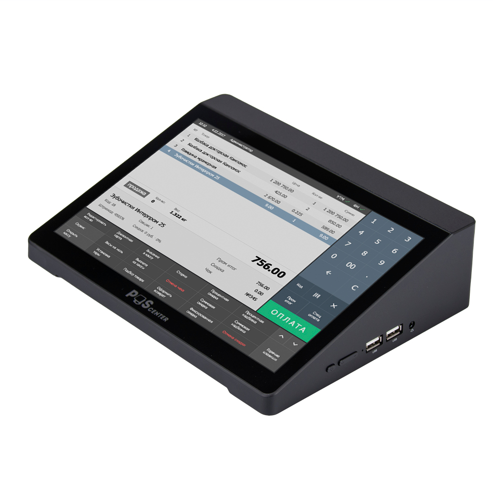 Компактный сенсорный POS-терминал POScenter Prime 10.1