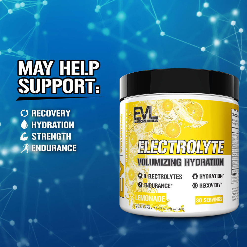 EVLution Nutrition, Electrolyte Volumizing Hydration, лимонад, 111 г (3,91 унции)