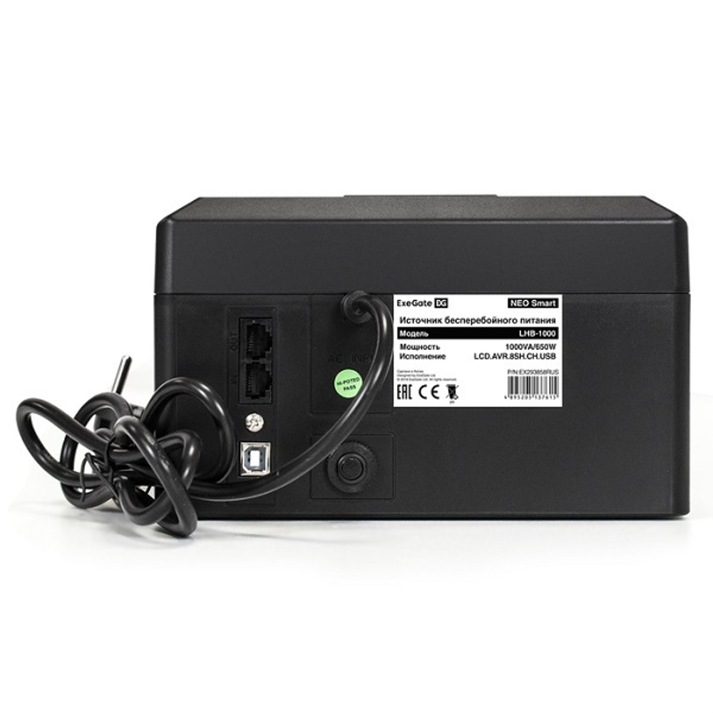 Источник бесперебойного питания  Exegate NEO Smart BU-1000.LCD.AVR.5SH