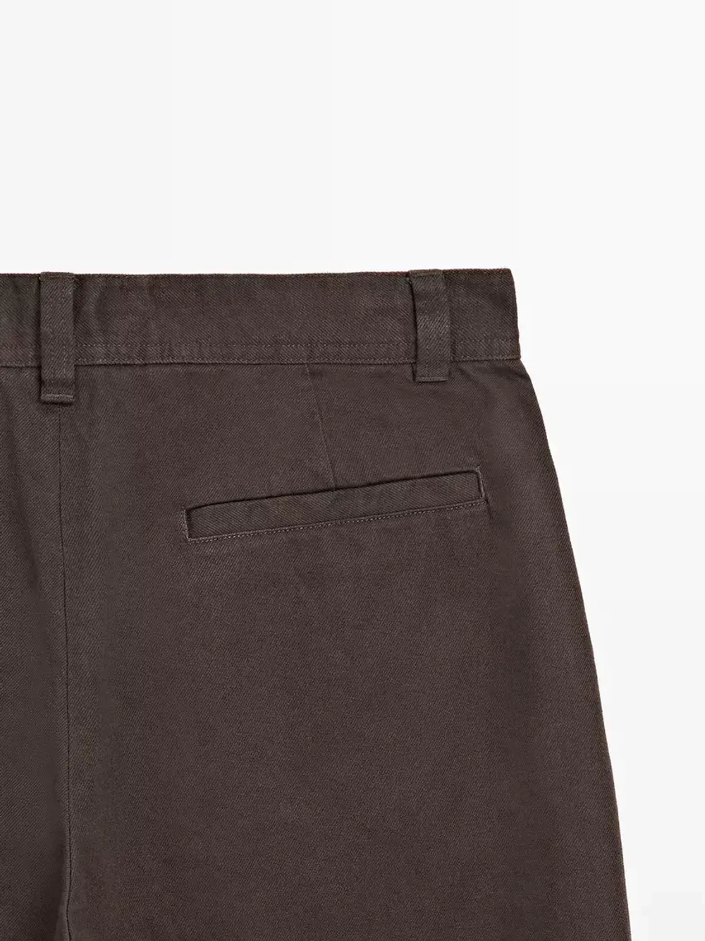 Massimo Dutti Хлопковые брюки с широкими штанинами, коричневый