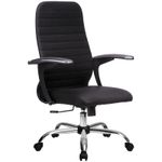 Кресло оператора Метта SU-С-10, CH, ткань черная/черная, топ-ган (152/003)