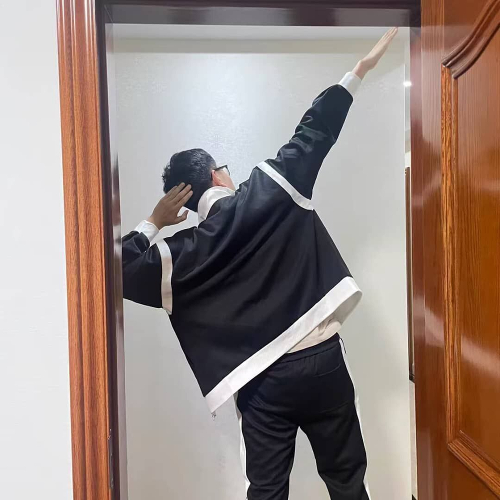 Мужской костюм-двойка "Черно-Белый"