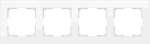 Рамка на 4 поста Favorit (белый, стекло) WL01-Frame-04