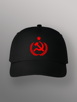 Бейсболка серп и молот красные