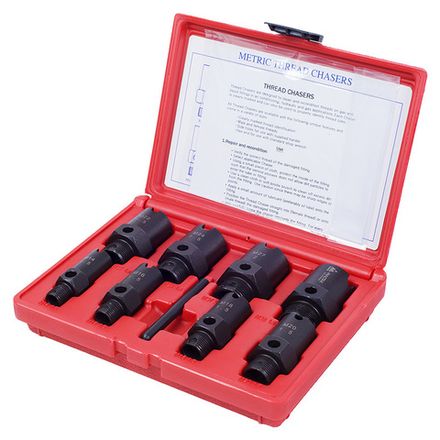 Цена на МАСТАК (352-00009C) Набор для восстановления резьб штуцеров системы кондиционирования, кейс, 9 предметов