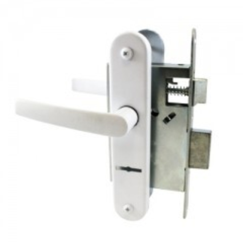 Замок врезной Птимаш ЗВ9-4.08 (ЗВ9 КЛАССИКА) белый, с/руч  /10763