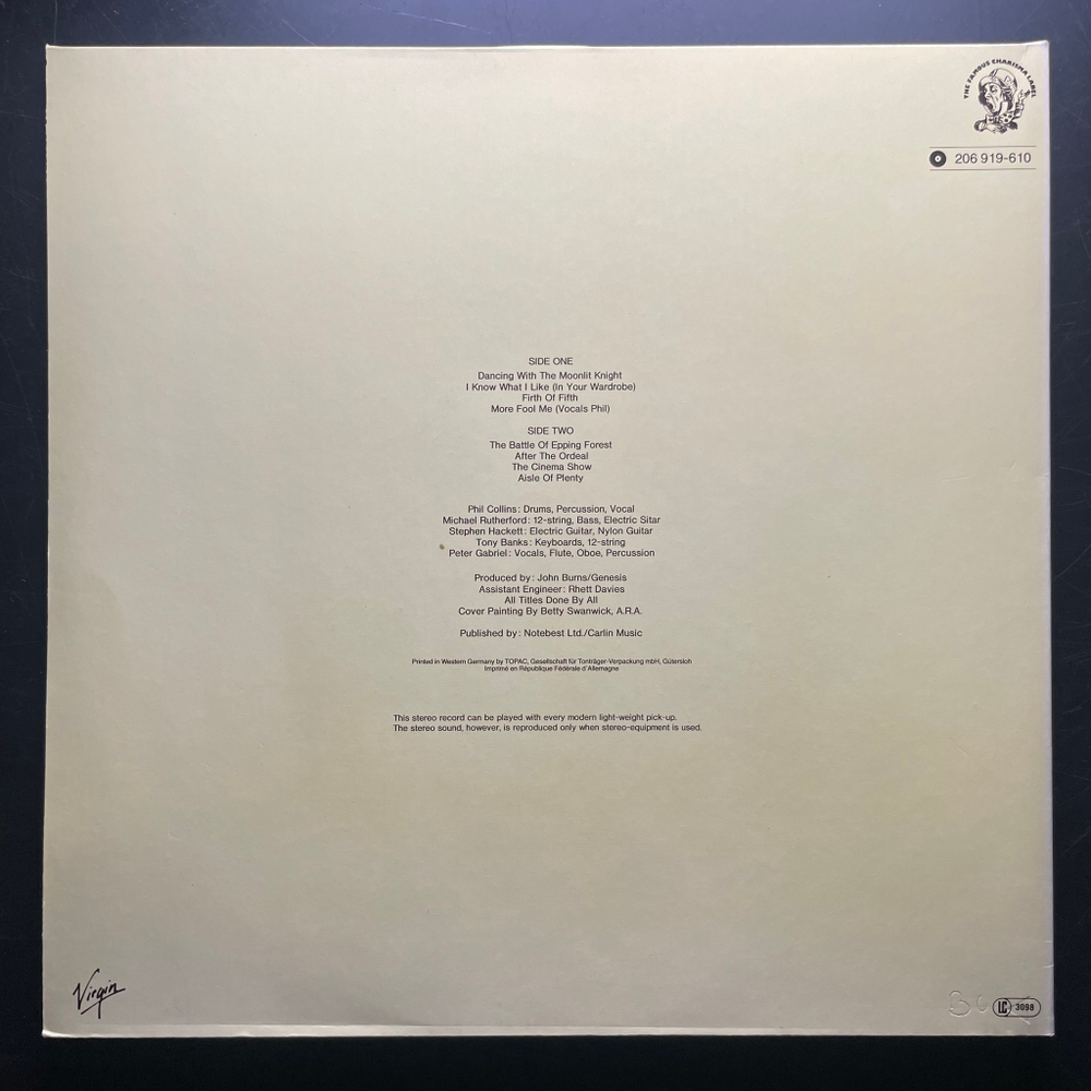 Genesis ‎– Selling England By The Pound (Европа 1986г.)