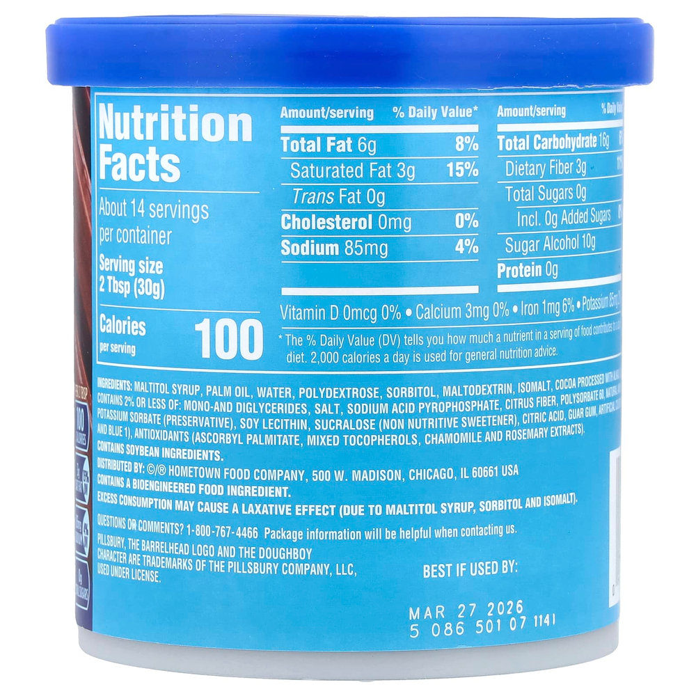 Pillsbury, Creamy Supreme, премиальная глазурь, шоколадная помадка, 425 г (15 унций)