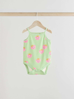 Боди без рукавов для малышей Next E58-050, 5 шт., Салатовый, Розовый, Бежевый