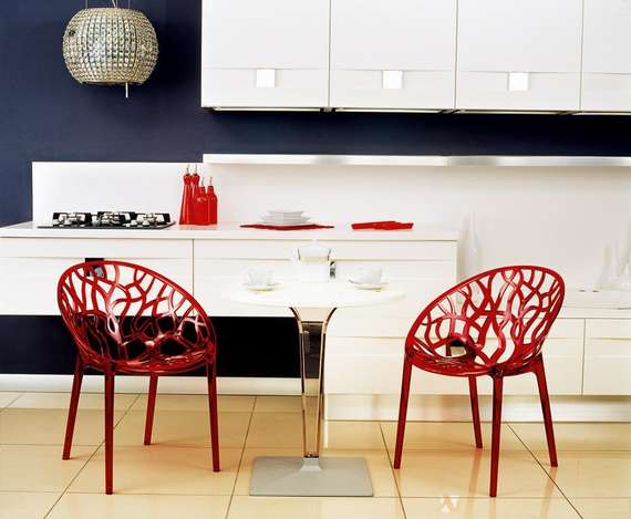 Стул Crystal прозрачный красный | Siesta Contract | Турция