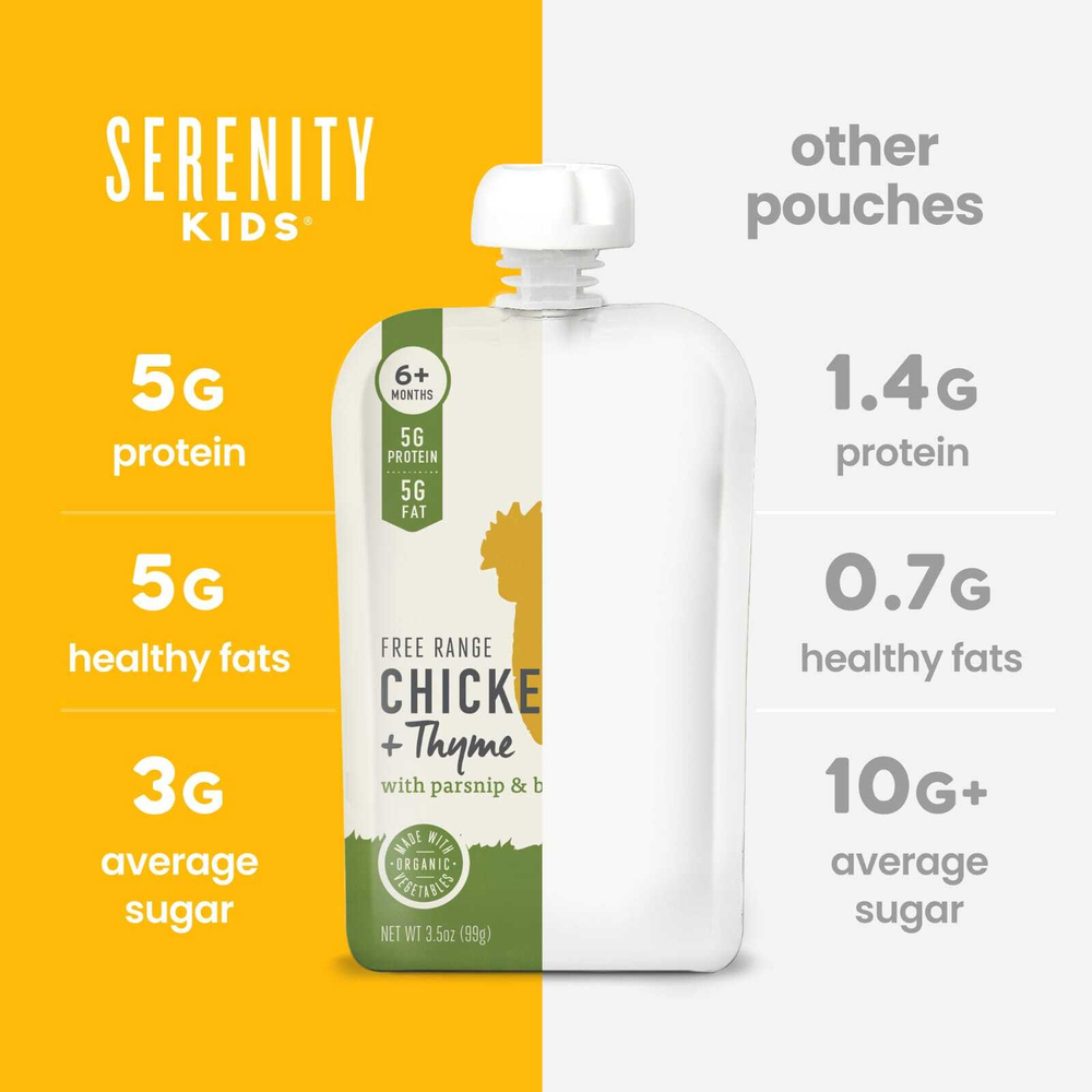 Serenity Kids, натуральная курица с чабрецом, пастернаком и свеклой, для детей от 6 месяцев, 99 г (3,5 унции)